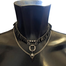 Scalemail Necklace with Cubic Zirconia Crow
