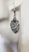 Crystal Scale Earrings: Zebra Etched
