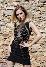 SKELETAL SCALE HARNESS: Gold