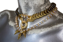 Raven Skull Necklace & AAA+ Cubic Zirconia Cubic Zirconia chain
