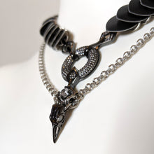 Scalemail Necklace with Cubic Zirconia Crow