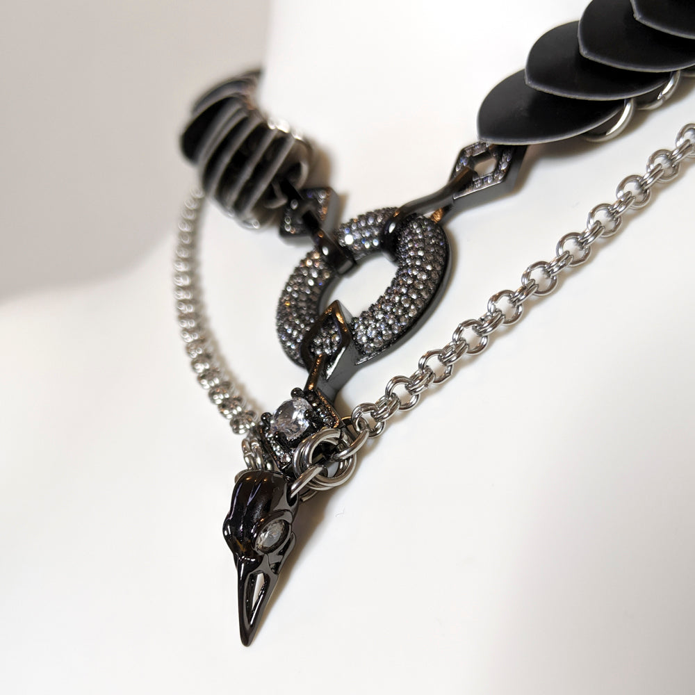 MASU CHARM NECKLACE ブラック シルバー MASU's Charm Necklace Black mail order ｜ Palette Art Alive