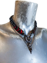Scalemail Necklace with Cubic Zirconia Crow