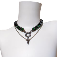 Scalemail Necklace with Cubic Zirconia Crow