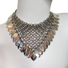 Crystal Chainmail Necklace with Scales