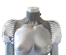 MADE TO ORDER: Scalemail Pauldrons with Chainmail Collar