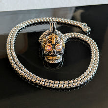 Sugar Skull Pendant With Crystal Eyes