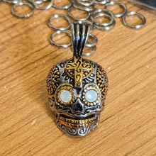 Sugar Skull Pendant With Crystal Eyes