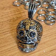 Sugar Skull Pendant With Crystal Eyes