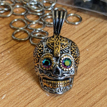Sugar Skull Pendant With Crystal Eyes