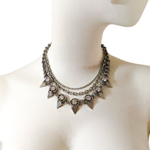 Mobius Spiked Crystal Necklace - Polished Triangles