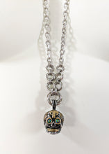 Sugar Skull Pendant With Crystal Eyes