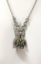 Sugar Skull Pendant With Crystal Eyes