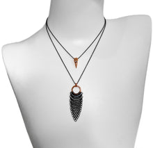 Fine Chainmail & Crow Skull Pendant Necklace