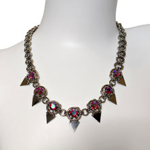 Mobius Spiked Crystal Necklace - Polished Triangles