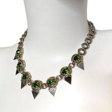 Mobius Spiked Crystal Necklace - Polished Triangles