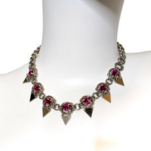 Mobius Spiked Crystal Necklace - Polished Triangles