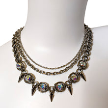 Mobius Spiked Crystal Necklace