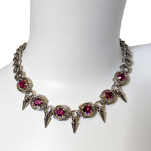 Mobius Spiked Crystal Necklace