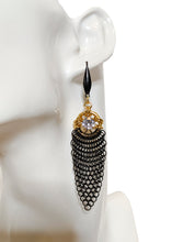 Fine Chainmail & Cubic Zirconia Earrings