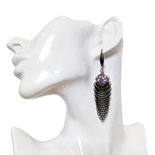 Fine Chainmail & Cubic Zirconia Earrings