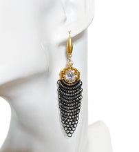 Fine Chainmail & Cubic Zirconia Earrings