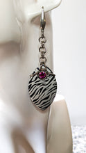 Crystal Scale Earrings: Zebra Etched