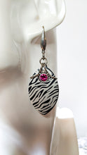 Crystal Scale Earrings: Zebra Etched