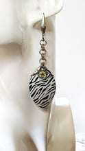 Crystal Scale Earrings: Zebra Etched