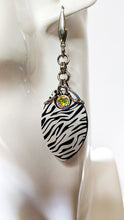 Crystal Scale Earrings: Zebra Etched