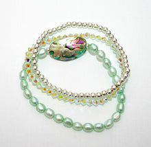 ABALONE SHELL & CRYSTAL BRACELET