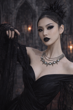 Mobius Punk Spiked Crystal Necklace