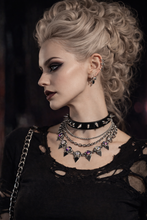 Mobius Spiked Crystal Necklace - Polished Triangles