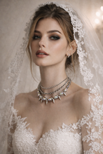 Mobius Punk Spiked Crystal Necklace