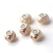 Stainless Steel & Glass Rondell Necklace: 1 Beads