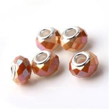 Stainless Steel & Glass Rondell Necklace: 1 Beads