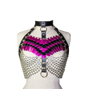 UNISEX BDSM SPIKED & SCALED HARNESS