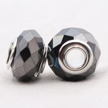 Stainless Steel & Glass Rondell Necklace: 1 Beads