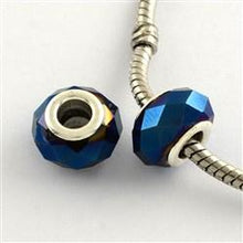 Stainless Steel & Glass Rondell Necklace: 1 Beads