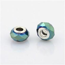 Stainless Steel & Glass Rondell Necklace: 1 Beads