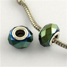 Stainless Steel & Glass Rondell Necklace: 1 Beads