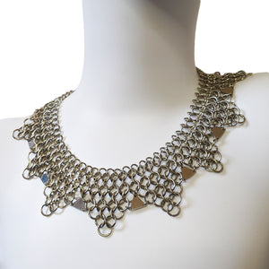 4-in-1 European Stainless Steel Chainmail Collar: Customizable  Options - Style #3