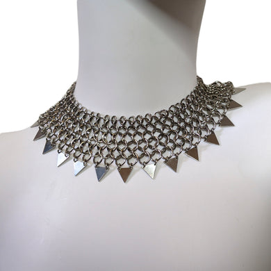 4-in-1 European Stainless Steel Chainmail Collar: Customisable Options - Style #1