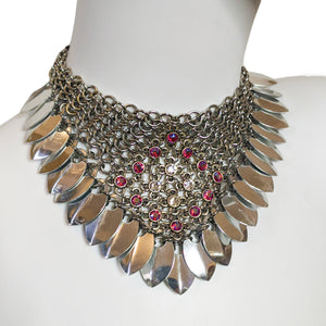 Crystal Chainmail Necklace with Scales - Limited Run