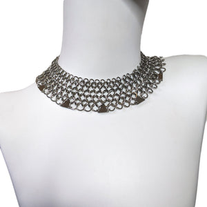 4-in-1 European Stainless Steel Chainmail Collar: Customisable Options - Style #2