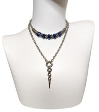 Stainless Steel & Glass Rondell Necklace: 1 Beads
