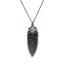 Fine Chainmail & Cubic Zirconia Pendant Necklace