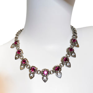 Mobius Spiked Crystal Necklace - Polished Hearts