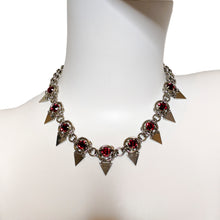 Mobius Spiked Crystal Necklace - Polished Triangles