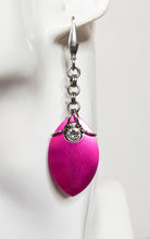 Crystal Scale Earrings: Pink